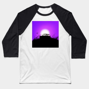 Classic Mini Sunset Purple Baseball T-Shirt